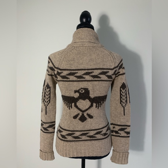 TNA 100% Lambswool Sea to Sky Cowichan Zip Up Sweater Women’s Small - Picture 5 of 10